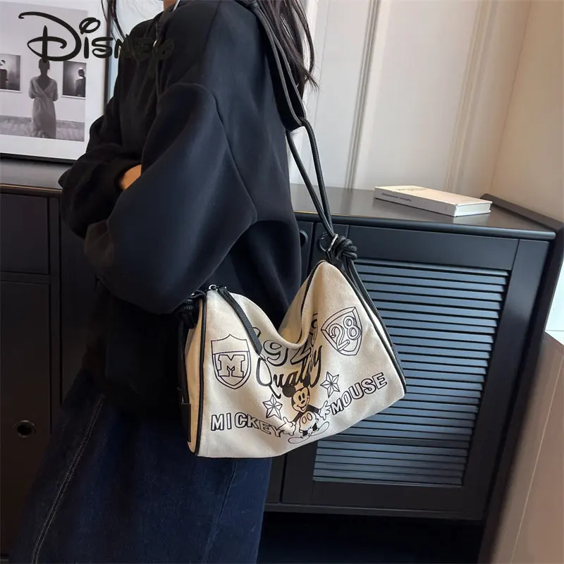 Disney Mickey New Women's Bag Fashionable High Quality Large Capacity Crossbody Bag Casual Multifunctional Storage Travel Bag