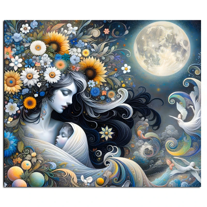 Фэнтези Подсолнух Девушка DIY 5D алмазная живопись Новое поступление наборы для