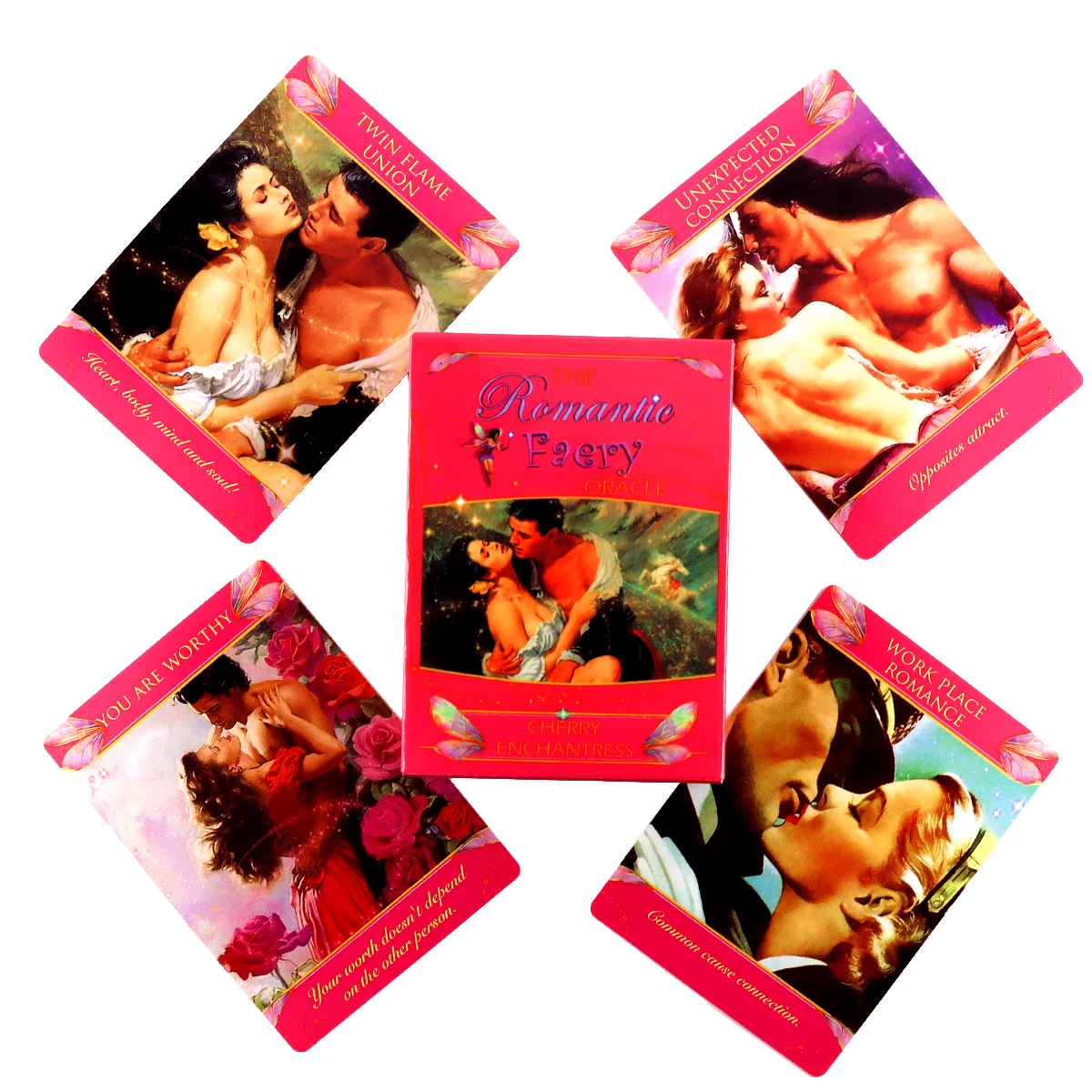 

The Romantic Faery Oracle Cards Leisure Party Table Game High Quality Fortune-telling Prophecy Tarot Deck with PDF Guidebook