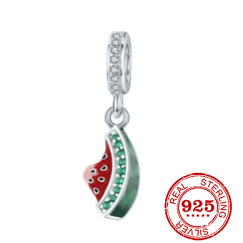 Женский браслет из серебра 2022 пробы с красным яблоком вишней снеговиком |