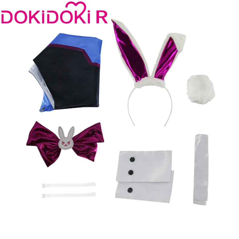 DokiDoki-R игра Overwatch D.Va Косплей Костюм DVA косплей костюм женщины Hana песня Bunny Girl |