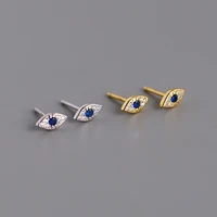eh1064 new s925 silver devils eye temperament versatile earrings eyes diamond earrings
