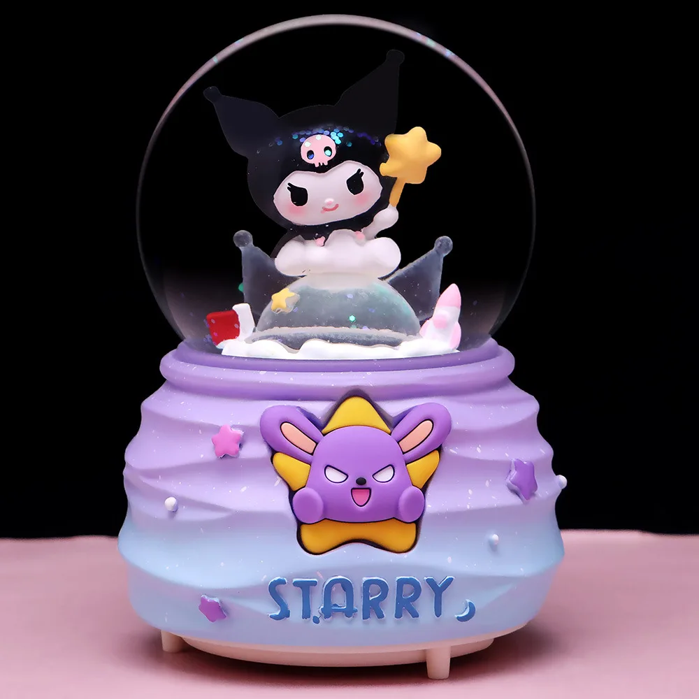 Аниме Kuromi хрустальный шар фигурка модели почтовые музыкальные шкатулки Crayon Shin-chan