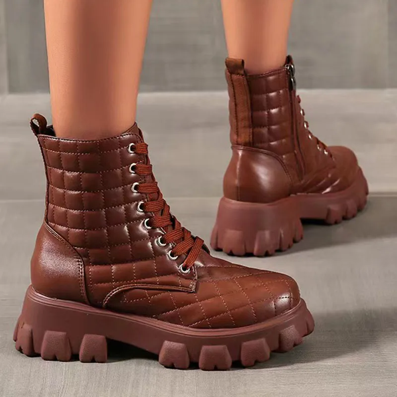 

New Chunky Chelsea Boots Platform Wedges Women Shoes Autumn Winter Boots 2022 Designer Boots Snow Non-slip Casual Women Shoes