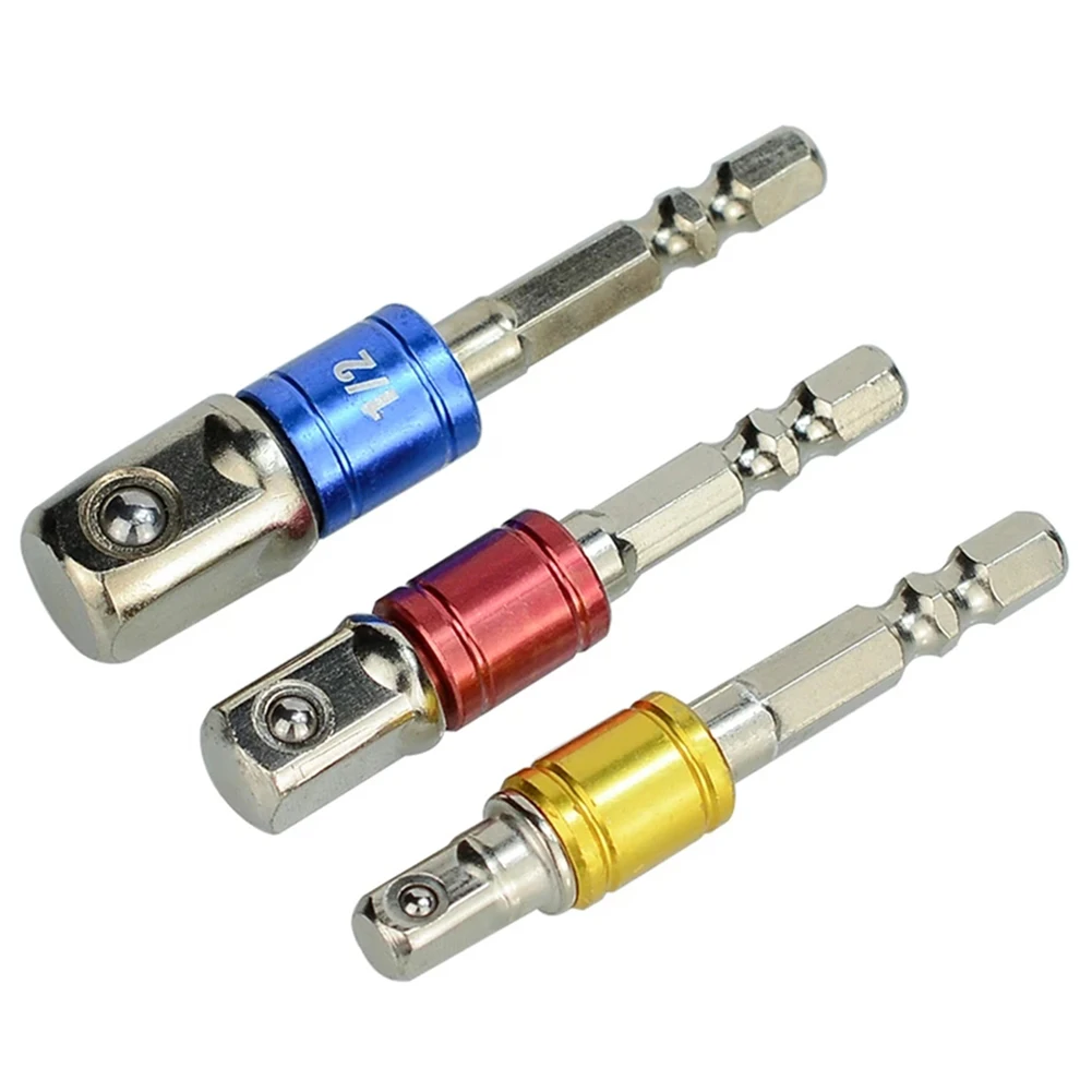 

7pcs Set Reduction Sleeve Wrench Extension Rod Hex To Square Socket Adapter