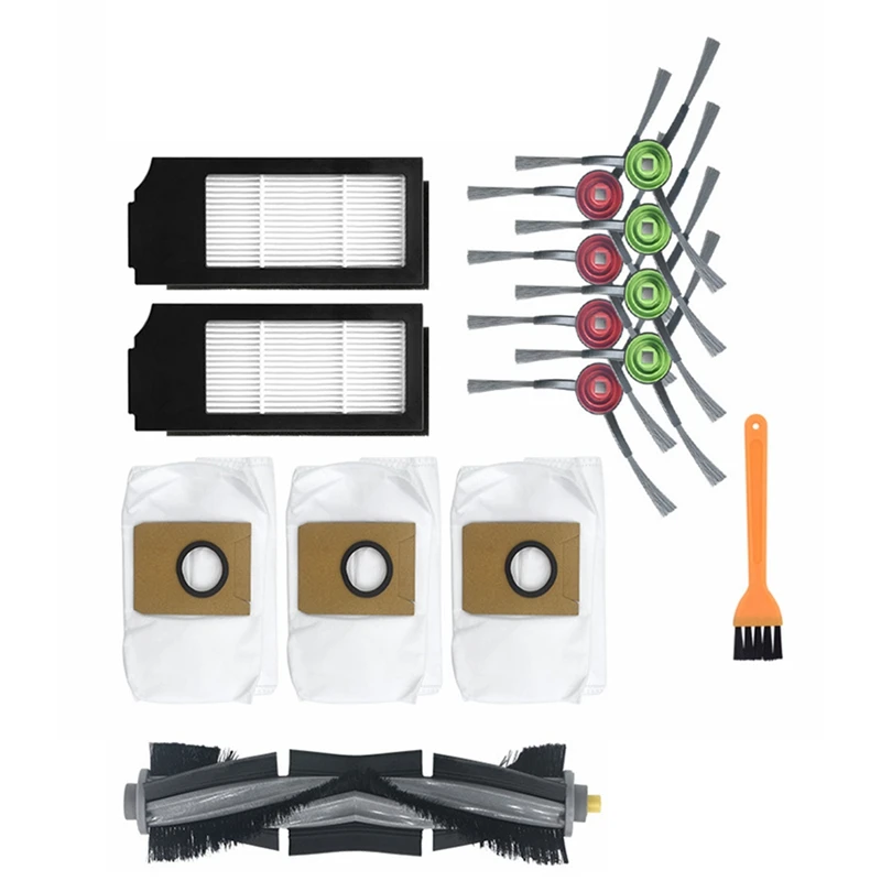 

15Pcs For ECOVACS DEEBOT X1 TURBO X1 OMN Robot Vacuum Cleaner Main Brush Side Brush HEPA Filter Dust Bag Parts