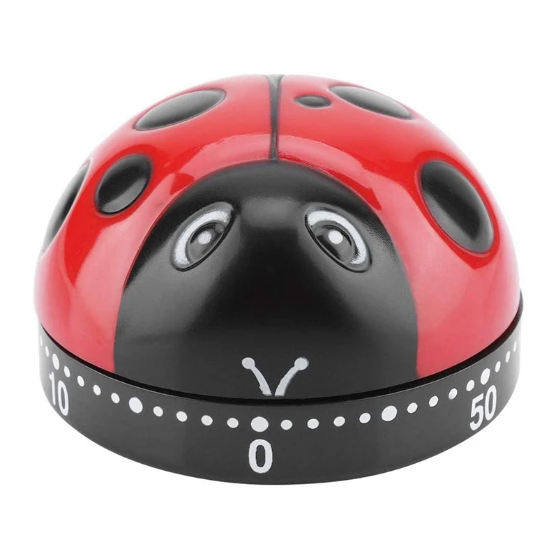 

Ladybug Kitchen Timer, 60 Minutes Mechanical Wind-Up Timer, Suitable For Kitchen Cooking Baking Housework