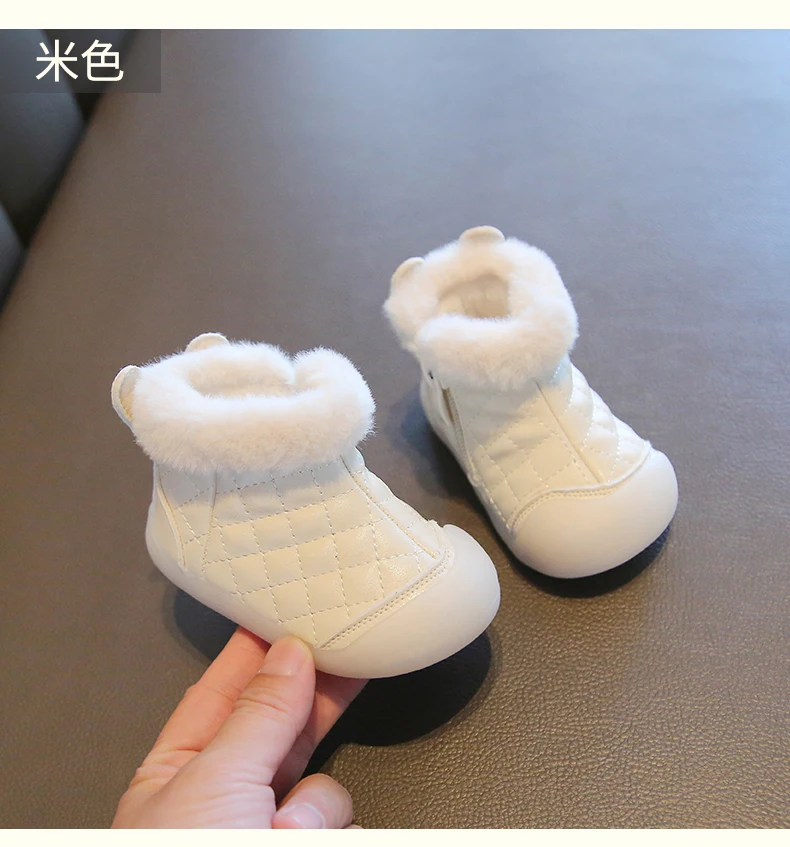 Baby cotton-padded shoes toddler shoes for women baby shoes winter fleece warm soft soles for children of 0 1 1 years old