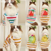 dog clothes summer small dogs simple puppy dog accessory cat t shirt striped pet vest sleeveless sunscreen clothing dog shirts