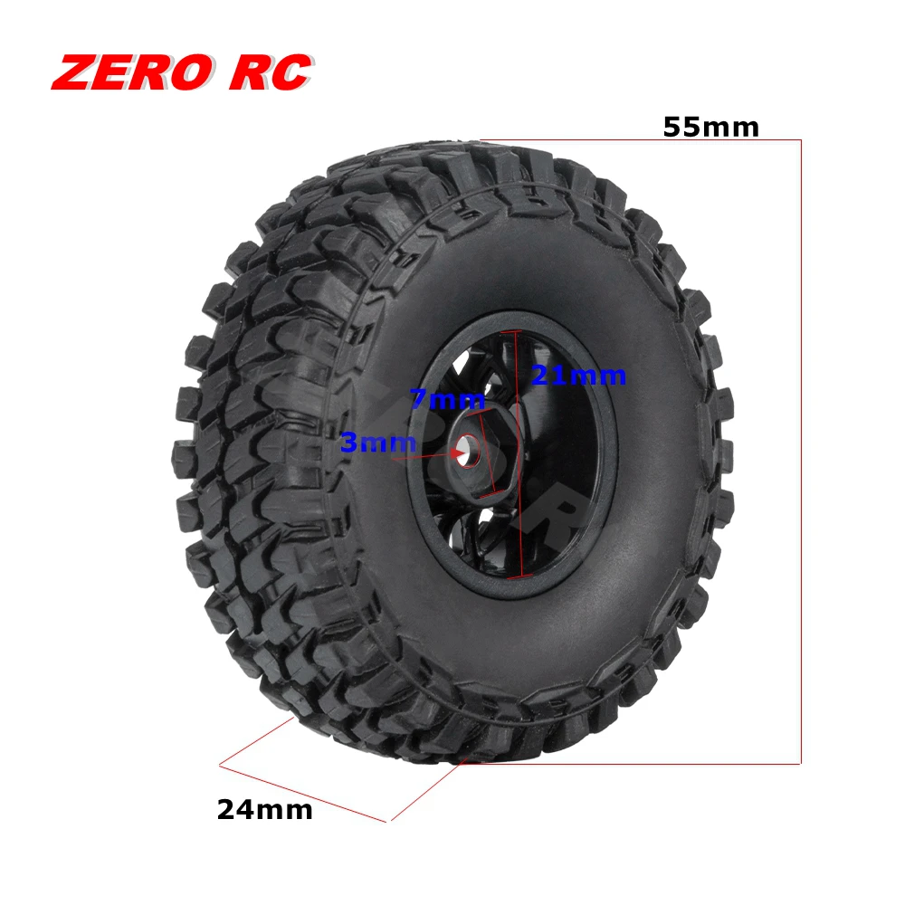 1/24 радиоуправляемая модель Axial SCX24 гусеничный пластиковый 1 дюйм колесный обод с