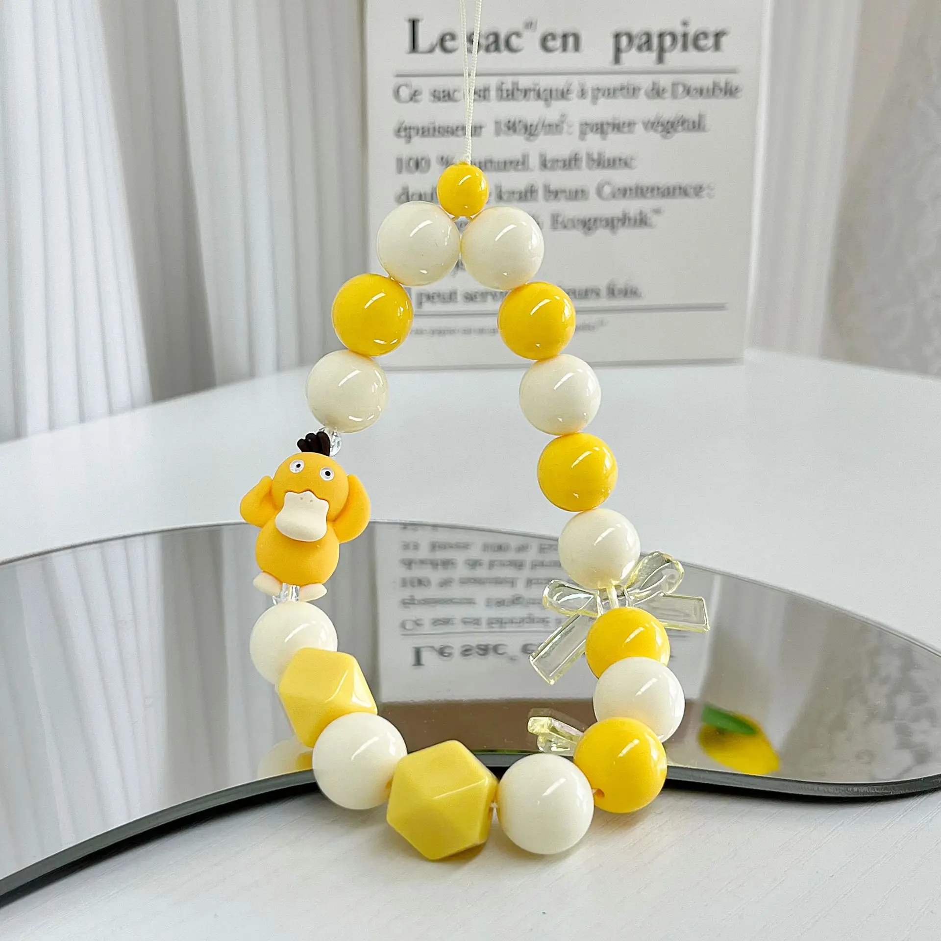 

Cartoon Animal Series Small Duck Pendant Bracelet Yellow Personality Decorative Anti-lost Mobile Phone Chain For Female Jewelry