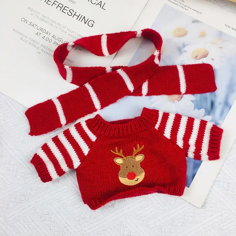 Фото Kawaii Lina Bear 30 см кукольная одежда ручной работы Рождественская юбка костюм плюшевая игрушка «сделай сам» одеваются детский подарок мультфильм аниме аксессуары №5