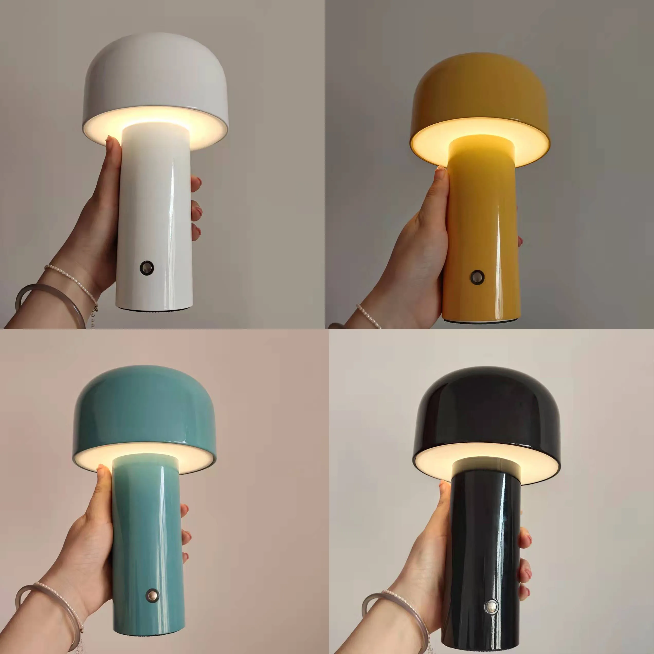 

Z30 Italian Mushroom Lamp Portable Wireless Touch Rechargeable Table Lamp USB Desk Lamp Desktop Decoration Bedroom Night Light
