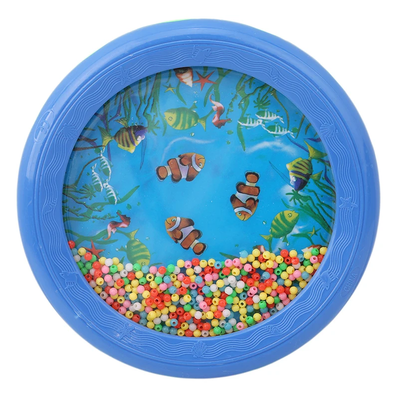 

Blue Ocean Wave Bead Drum Fishes Musical Educational Toys For Children Music enlightenment Kids Baby Learning oyuncak