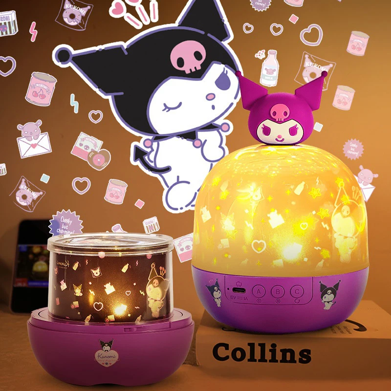 Ночник для проектора Sanrio Kuromi 360° ° Поворотный потолочный светильник спальни дома