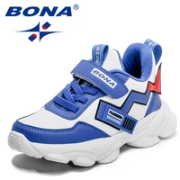bona 2022 new designers casual sneakers wear resistant shoes children anti slippery sport shoes soft bottom kids walking shoes
