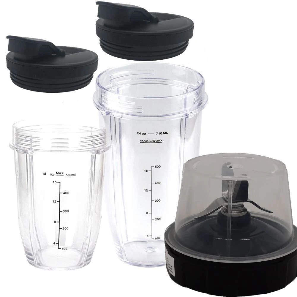 

Extractor Blade with 18Oz 24Oz Cup and Spout Lid for 1200W Ninja Auto-IQ Blender,7 Fins Gear Parts