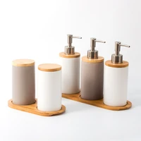 household ceramic wash cup bathroom cup hotel wash set kitchen storage hand sanitizer lotion bottles dispenser toothbrush box