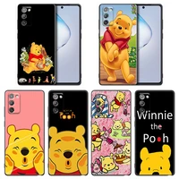 cute cartoon winnie the pooh phone case for samsung a7 a52 a53 a71 a72 a73 a91 m22 m30s m31s m33 m62 m52 f23 f41 f42 5g 4g case