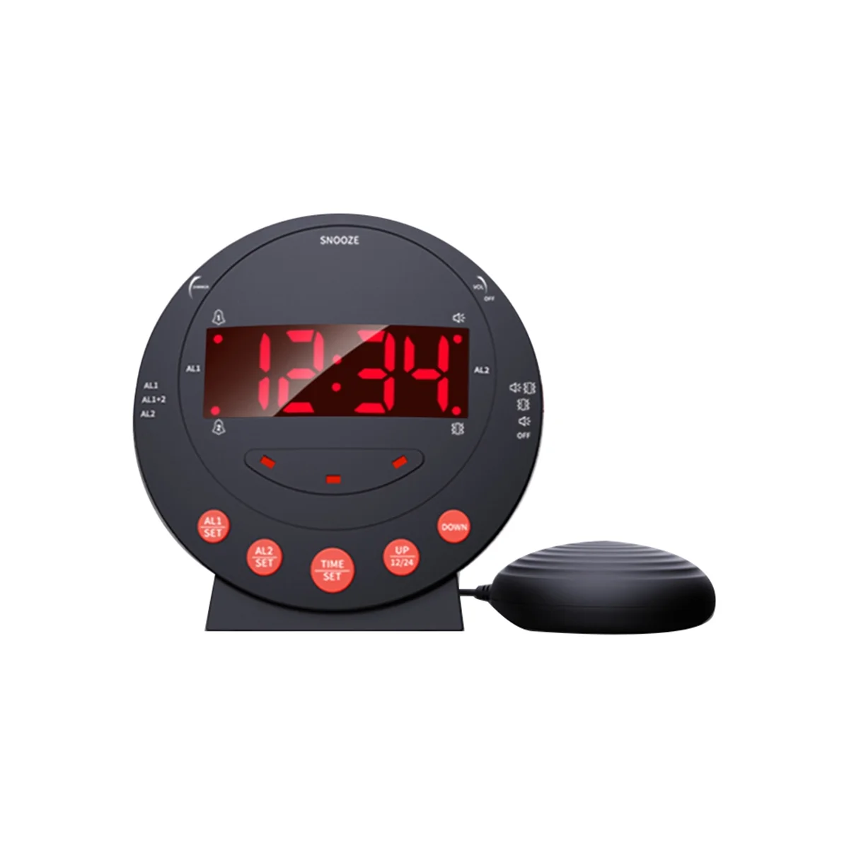 Elderly Deaf Home Digital Extra Loud Vibration Clock For Hea