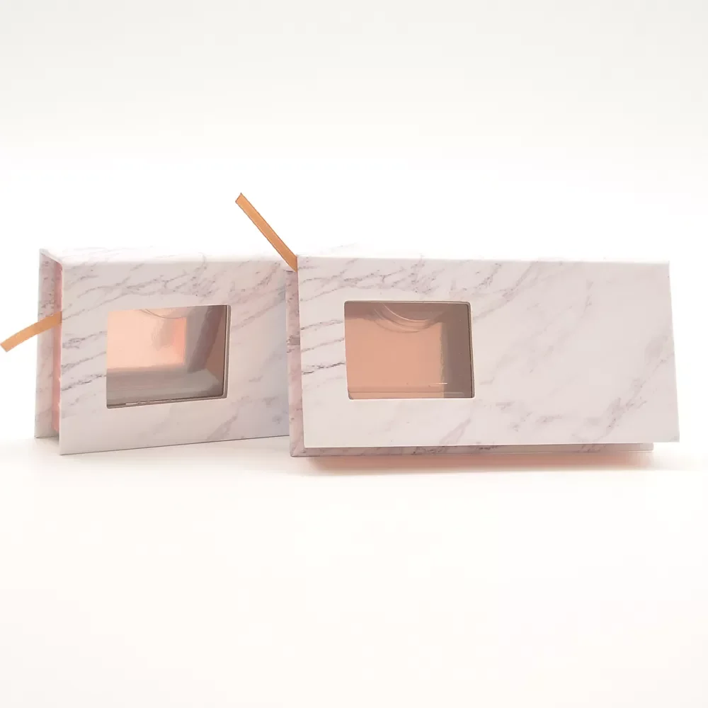 

NEW2023 Wholesale Eyelash Packaging Box Lash Boxes Packaging Custom Logo Faux Cils Mink Eyelashes Package Marble Case Vendors