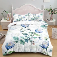 watercolor flowers bedding set small single twin double queen king cal king size bed linen set