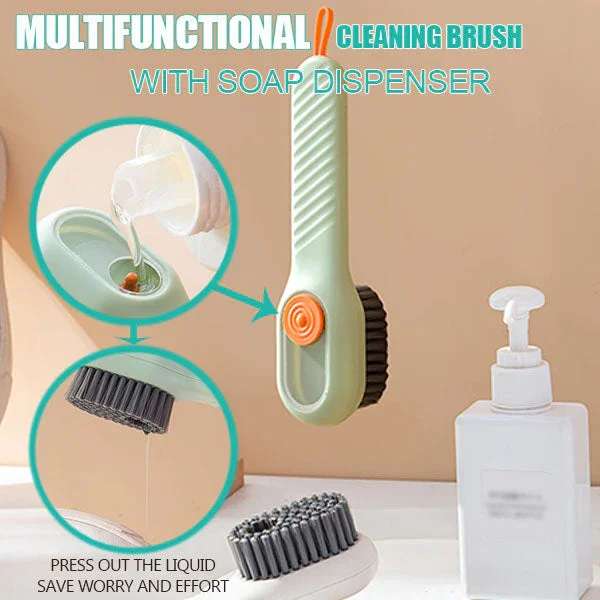 Mintiml Multifunctional Liquid Shoe Brush Soft Bristles Laundry Brush White Shoe Collar Cleaning Household Shoe Washing Brush
