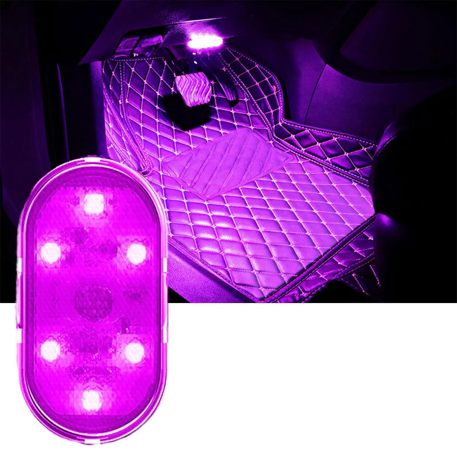 

Mini Usb Rechargeable Car Atmosphere Light Car Interior Car Rechargeable Light Wireless Reading Car Light A7i6