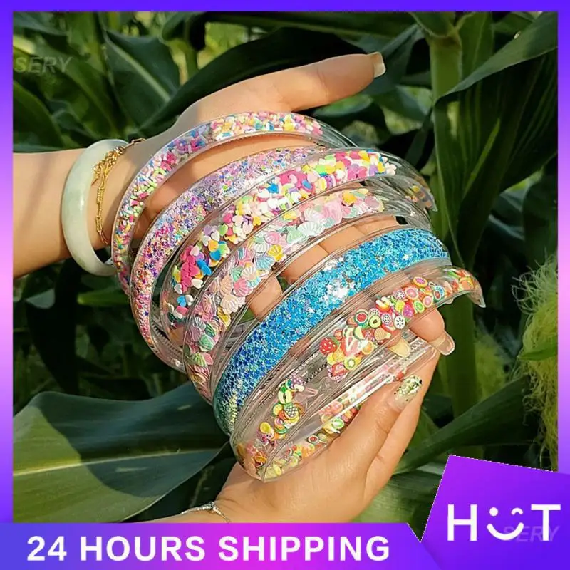 Аксессуары для волос с блестками и противоскользящая уютная повязка на голову