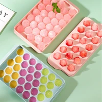 creative homemade ice cube mold silicone molds round ice ball maker with lid jelly cookies beer drink ice cube tray home