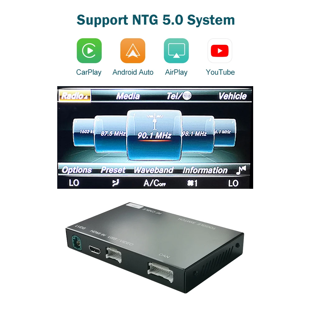 Road Top NTG5.0 беспроводной Android Авто Carplay для Mercedes Benz W176 W246 CLA GLA C-Class GLC W213 GLE GLS W222 W447 Vito