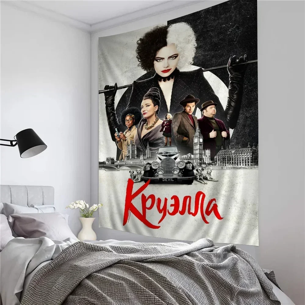C-Cruella аниме гобелен подвесной Таро хиппи настенные коврики Dorm домашний декор