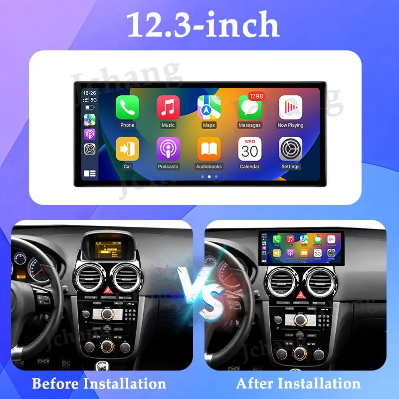 12,3-дюймовый GPS-навигатор с CarPlay, мультимедийный проигрыватель на Android 16, аудио, разделенный экран, автомобильная магнитола для Opel Corsa D 2007-2012, BT, 4G, DSP, Wi-Fi (art.: 3920dcaab12af) - 3920dcaab12af