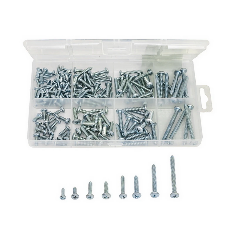 Самонарезающие винты с панорамной головкой Phillips из листового металла набор в