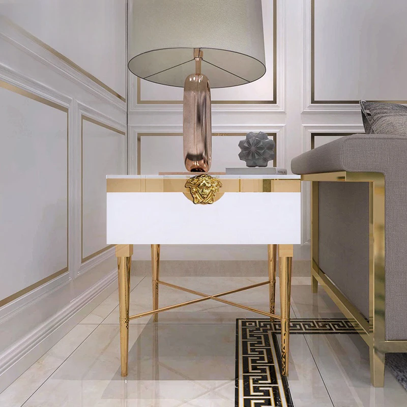 Боковые шкафы для дивана Угловые Маленькие боковые Светлый роскошный креативный