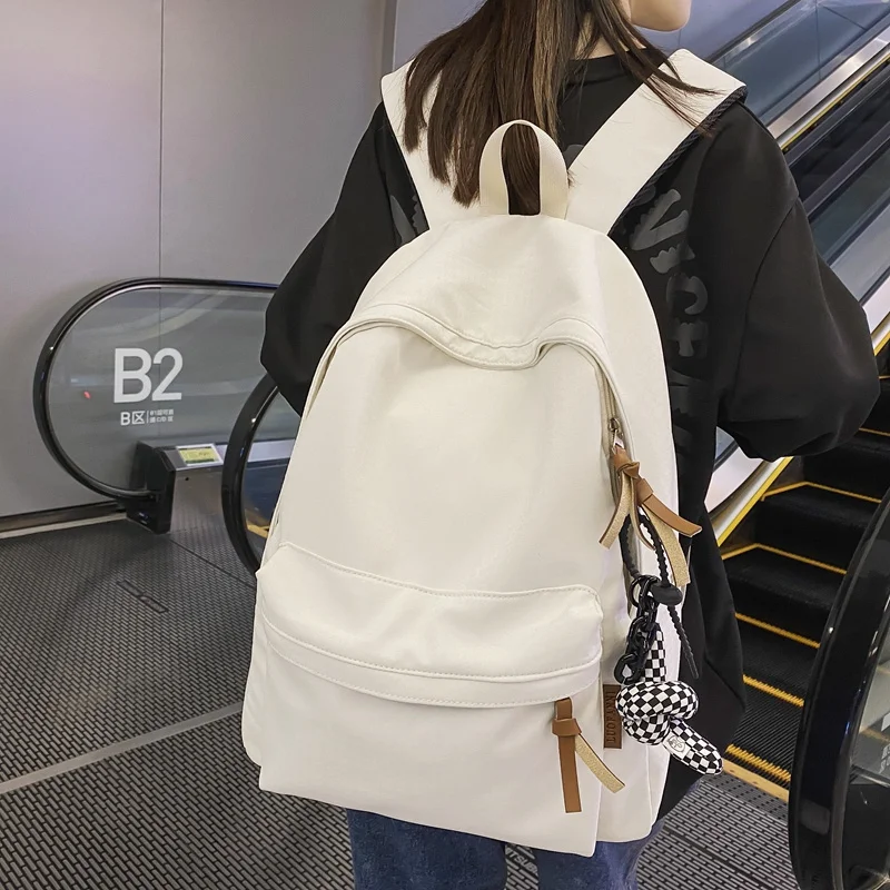 

New Female Women Backpack Men Nylon Male Student College Retro Travel Book Fashion Bag Girl Boy Laptop Black Lady School Bags