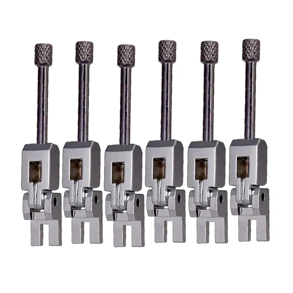 

Set of 6pcs Zinc Alloy Tremolo Bridge Saddles for Electric Guitar