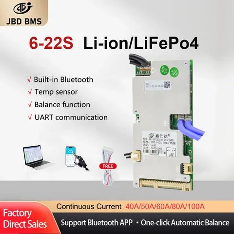 JBD Smart BMS Bluetooth зарядное устройство для литиевых аккумуляторов