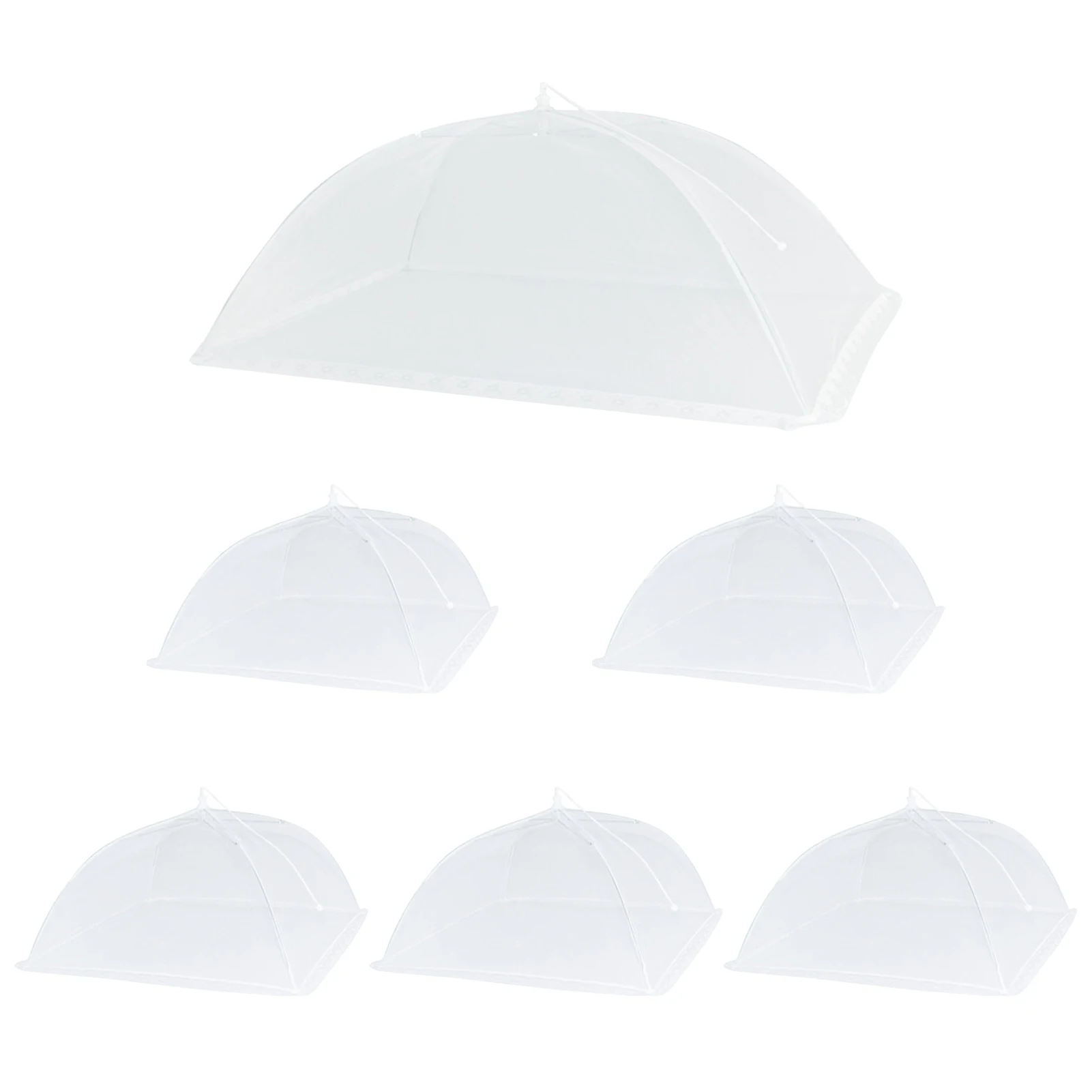 

6 шт., сетчатые крышки для еды, белого цвета