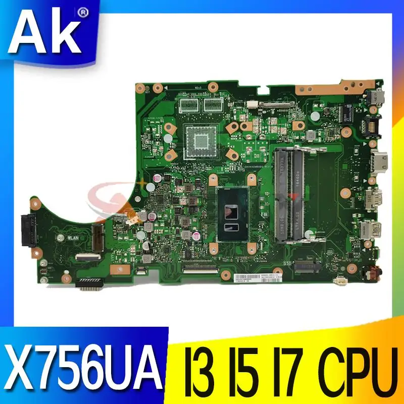 

K756UV материнская плата для Asus X756UV X756UAK X756UA X756UJ X756UXM X756UQK X756UW I3-6100U I5-I7 процессор DDR4/DDR3 100% ТЕСТ ОК