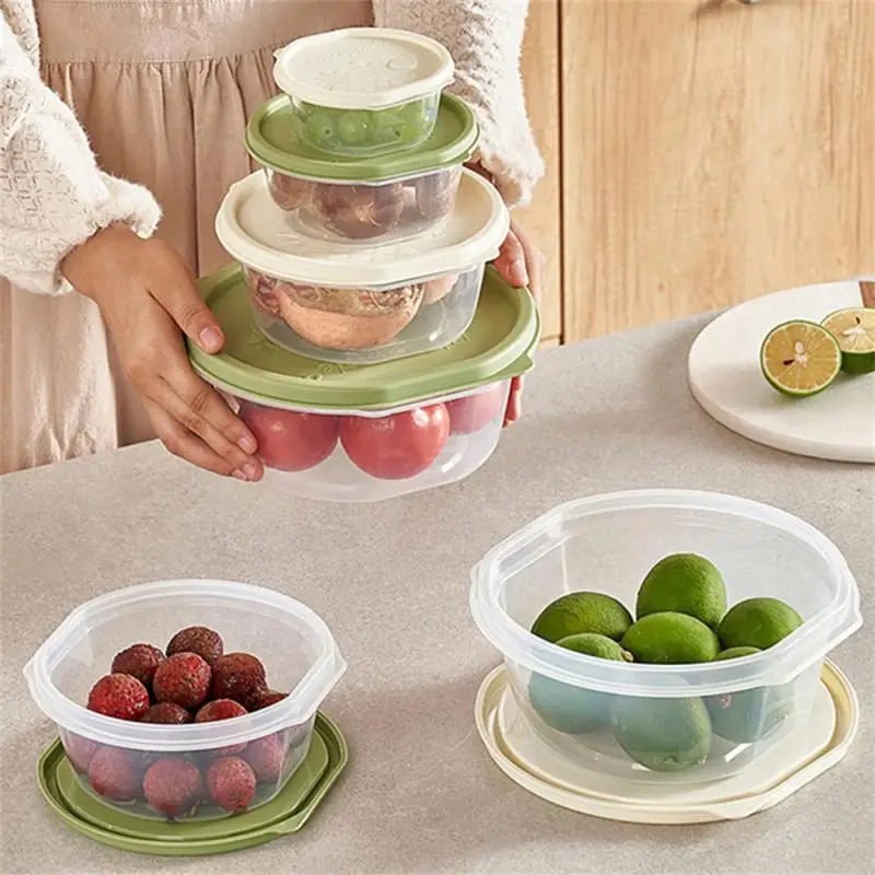 

Food Storage Boxes Refrigerator Sealing Box Plastic Lunch Box Salad Container Round Sealing Box Portable Food Container Lunchbox