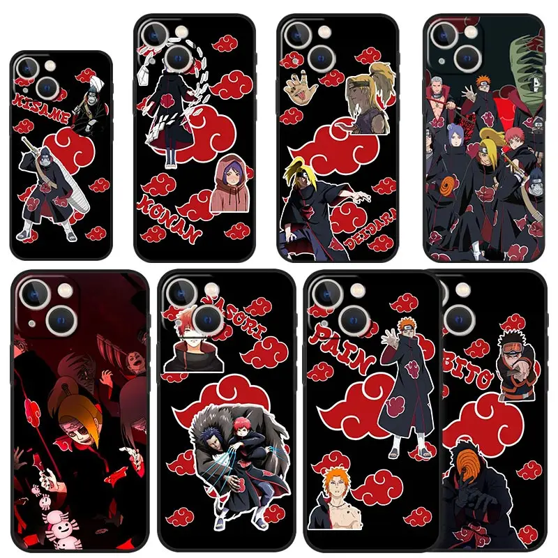 

Phone Case For iPhone 11 12 13 Pro Max Mini 7Plus 7 8 6 6S Plus XS Max XSMax XR X SE(2020) 5 5S Cover Nime Naruto Akatsuki Sect