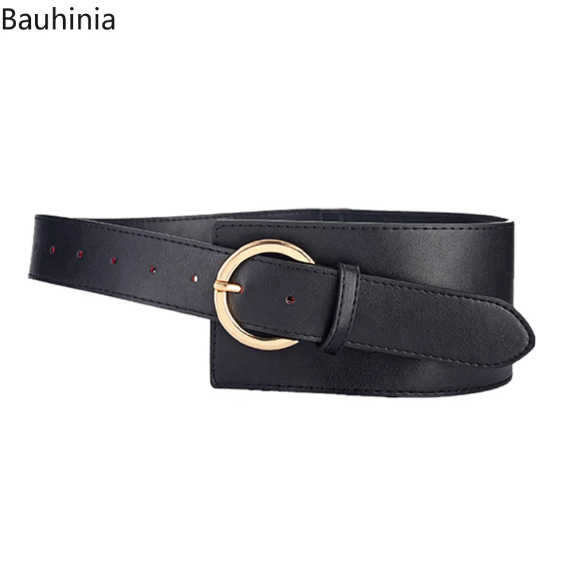 Bauhinia Winter New Casual Korean Style Pin Buckle Belt 100cm Fashion All-match Wide Cummerbunds For Women