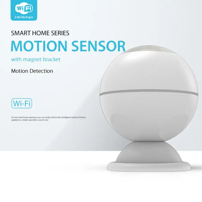 

Tuya WiFi PIR Motion Sensor Wireless Infrared Detector Security Burglar Alarm Sensor Work With Tuya Google Home Alexa