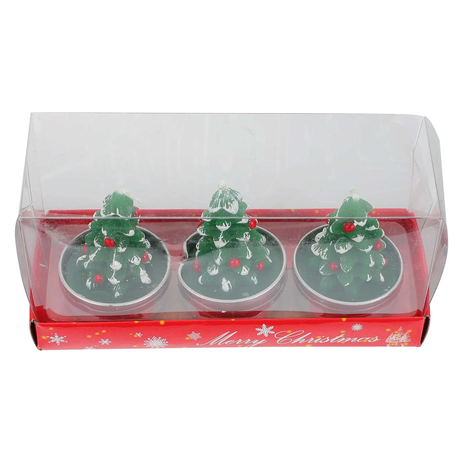 

3pcs Xmas Tree Shape Novel Practical Adornment Props for Christmas Party