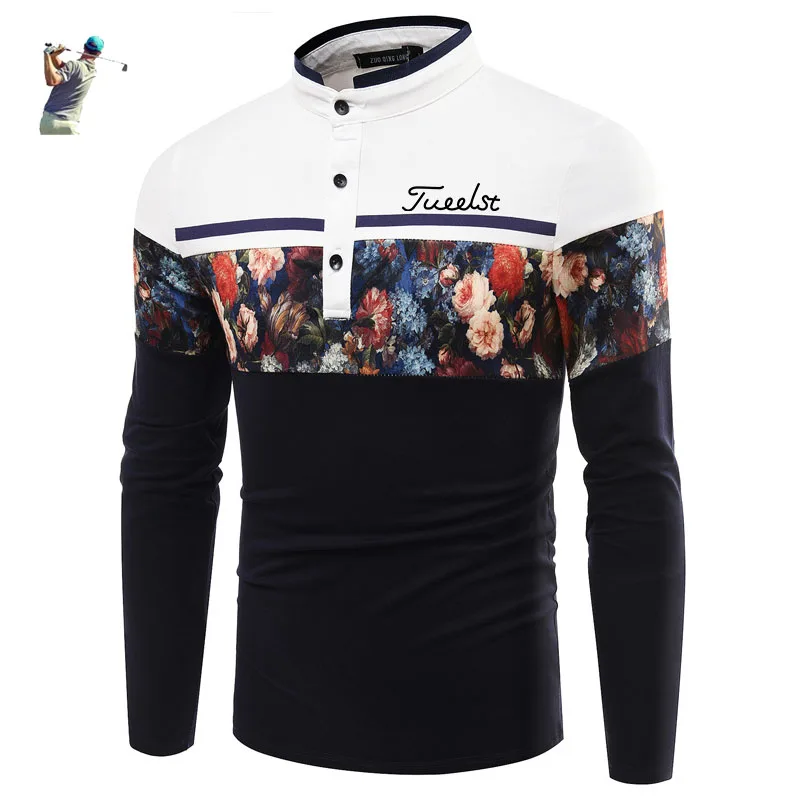 

Модная брендовая мужская рубашка для гольфа, повседневные деловые топы, футболки для гольфа, мужские поло с коротким рукавом, футболки с тон...