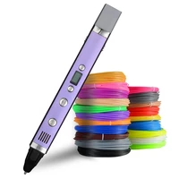 1 75mm abspla diy 3d pen led screenusb charging 3d printing pen100m filament creative toy gift for kids design