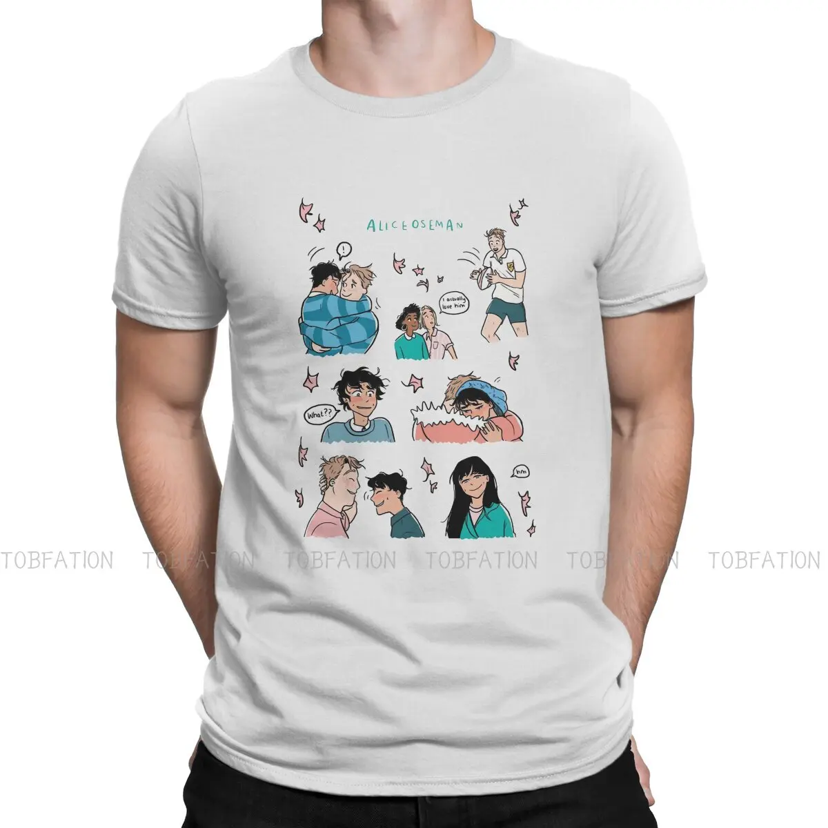

Alice Osman Charlie Nick Book Heartstopper Sweet TV Series T Shirt Oversized O-Neck TShirt Big sales Harajuku Men's Clothing