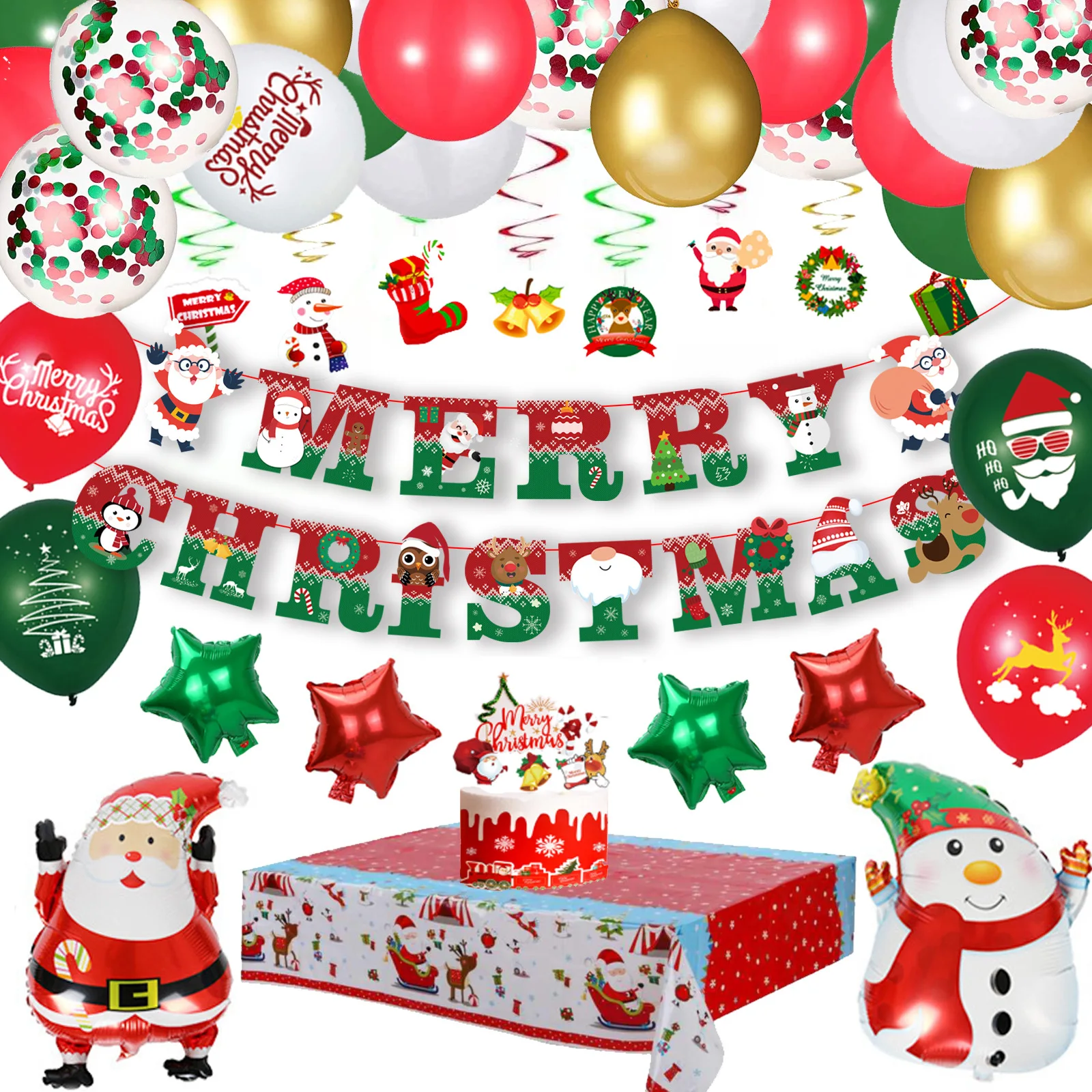

Рождественские воздушные шары с надписью "Merry Christmas", "Санта-Клаус", "Снеговик", "Лось", "сделай сам", рождественские украшения для дома, новый го...