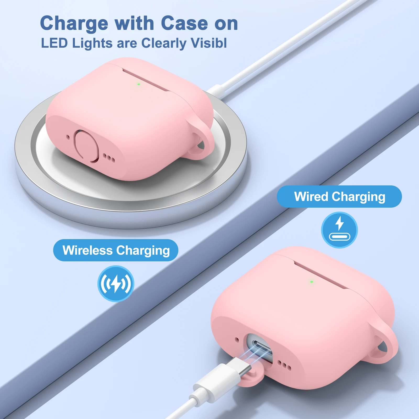 Фото Силиконовые чехлы для наушников Apple Airpods 4 с комплектом для чистки, чехол для беспроводной Bluetooth-гарнитуры Air Pods 4, защитный чехол №3